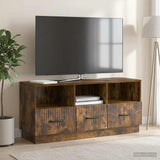 vidaXL TV Cabinet with Drawer White 102x34.5x47 cm Engineered Wood