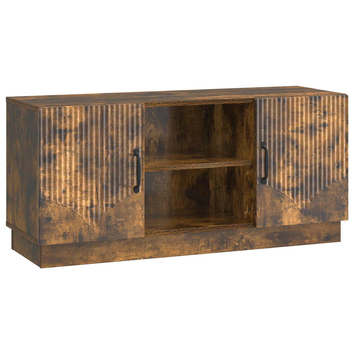 vidaXL TV Kast Zwart 102 x 34,5 x 47 cm Bewerkt hout