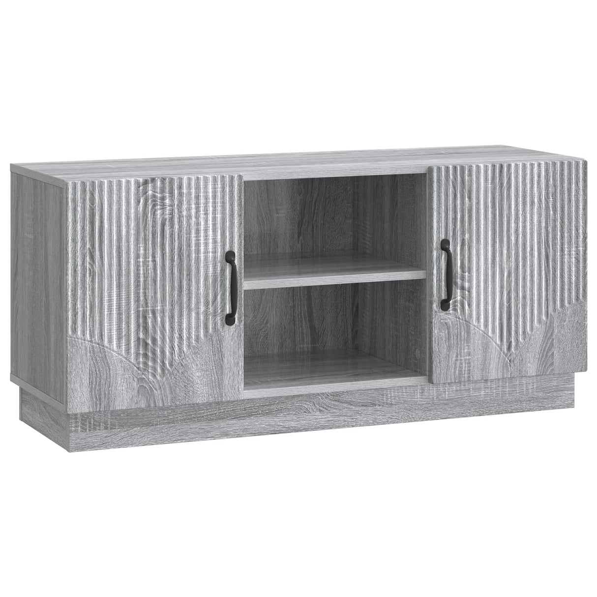 vidaXL TV Kast Zwart 102 x 34,5 x 47 cm Bewerkt hout