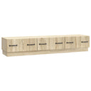 vidaXL TV Cabinet with Drawer Black 147 x 34.5 x 27 cm Engineered Wood