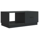 vidaXL Coffee table Black 90x50x37 cm Engineered wood