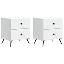 vidaXL Nachtkastje met lade 2 pcs Wit 43 x 34,5 x 47,5 cm Bewerkt hout