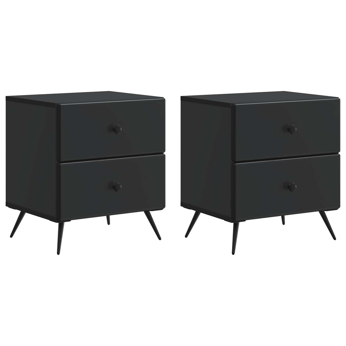 vidaXL Nachtkastje met lade 2 pcs Wit 43 x 34,5 x 47,5 cm Bewerkt hout