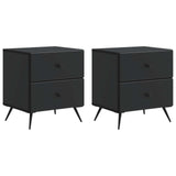vidaXL Nachtkastje met lade 2 pcs Wit 43 x 34,5 x 47,5 cm Bewerkt hout