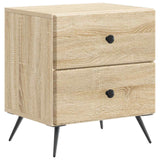 vidaXL Nachtkastje met lade 2 pcs Wit 43 x 34,5 x 47,5 cm Bewerkt hout