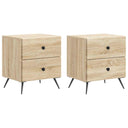 vidaXL Nachtkastje met lade 2 pcs Wit 43 x 34,5 x 47,5 cm Bewerkt hout