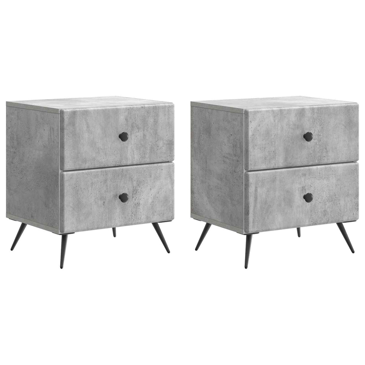 vidaXL Nachtkastje met lade 2 pcs Wit 43 x 34,5 x 47,5 cm Bewerkt hout