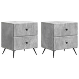 vidaXL Nachtkastje met lade 2 pcs Wit 43 x 34,5 x 47,5 cm Bewerkt hout