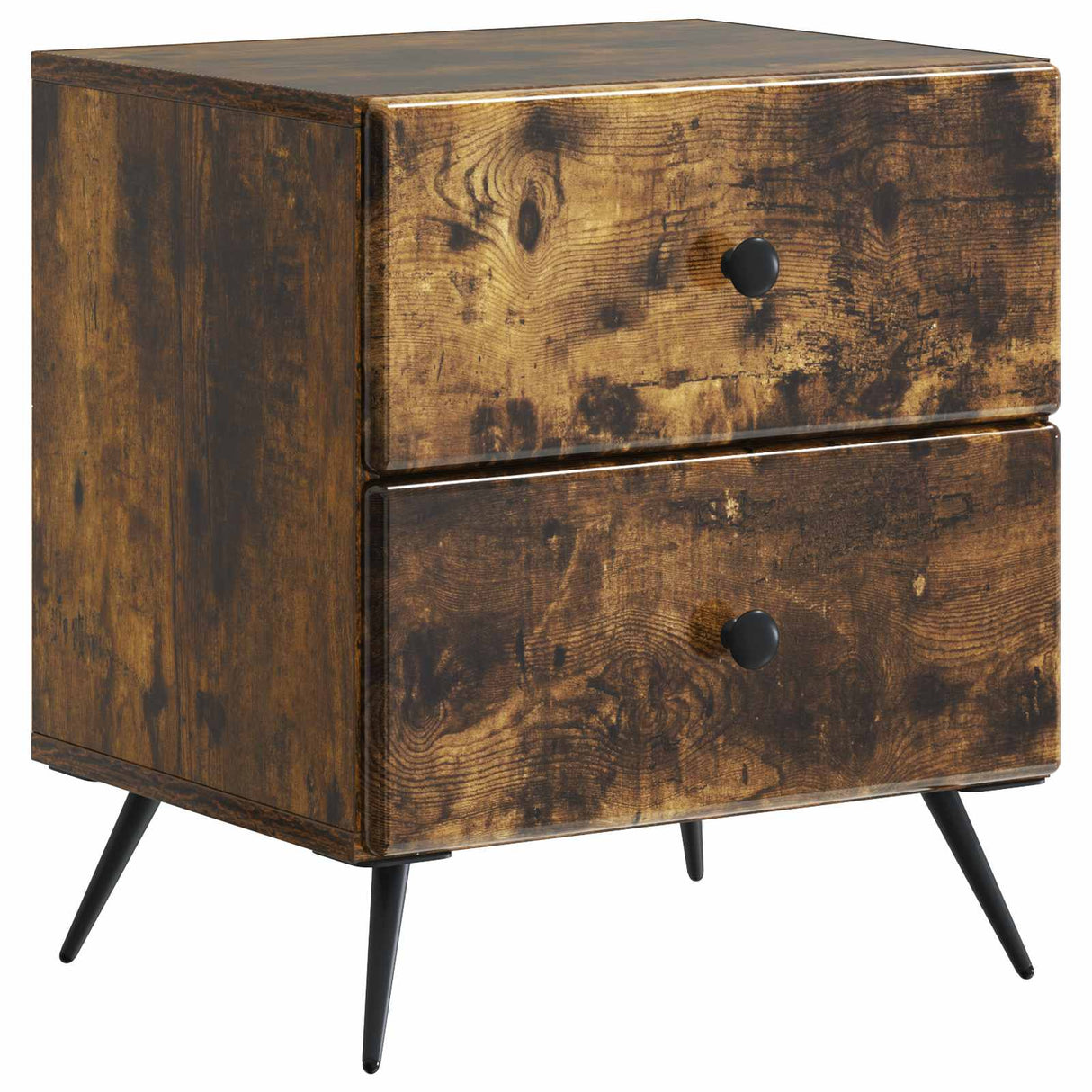 vidaXL Nachtkastje met lade 2 pcs Wit 43 x 34,5 x 47,5 cm Bewerkt hout