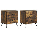vidaXL Nachtkastje met lade 2 pcs Wit 43 x 34,5 x 47,5 cm Bewerkt hout