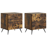vidaXL Nachtkastje met lade 2 pcs Wit 43 x 34,5 x 47,5 cm Bewerkt hout