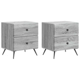 vidaXL Nachtkastje met lade 2 pcs Wit 43 x 34,5 x 47,5 cm Bewerkt hout