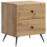 vidaXL Nachtkastje met lade 2 pcs Wit 43 x 34,5 x 47,5 cm Bewerkt hout