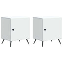 vidaXL Nachtkastje 2 pcs Wit 43 x 34,5 x 50 cm Bewerkt hout