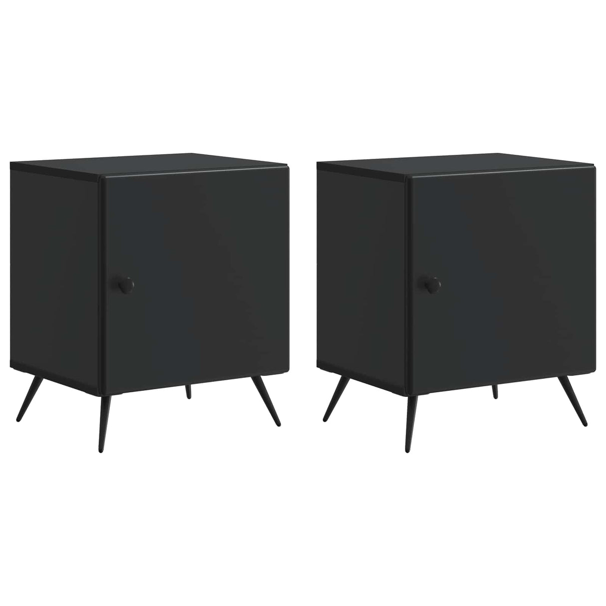 vidaXL Nachtkastje 2 pcs Wit 43 x 34,5 x 50 cm Bewerkt hout