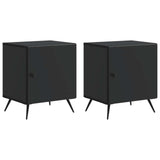 vidaXL Nachtkastje 2 pcs Wit 43 x 34,5 x 50 cm Bewerkt hout