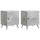 vidaXL Nachtkastje 2 pcs Wit 43 x 34,5 x 50 cm Bewerkt hout