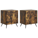 vidaXL Nachtkastje 2 pcs Wit 43 x 34,5 x 50 cm Bewerkt hout