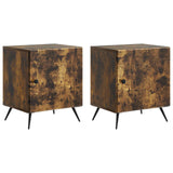 vidaXL Nachtkastje 2 pcs Wit 43 x 34,5 x 50 cm Bewerkt hout