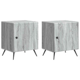 vidaXL Nachtkastje 2 pcs Wit 43 x 34,5 x 50 cm Bewerkt hout
