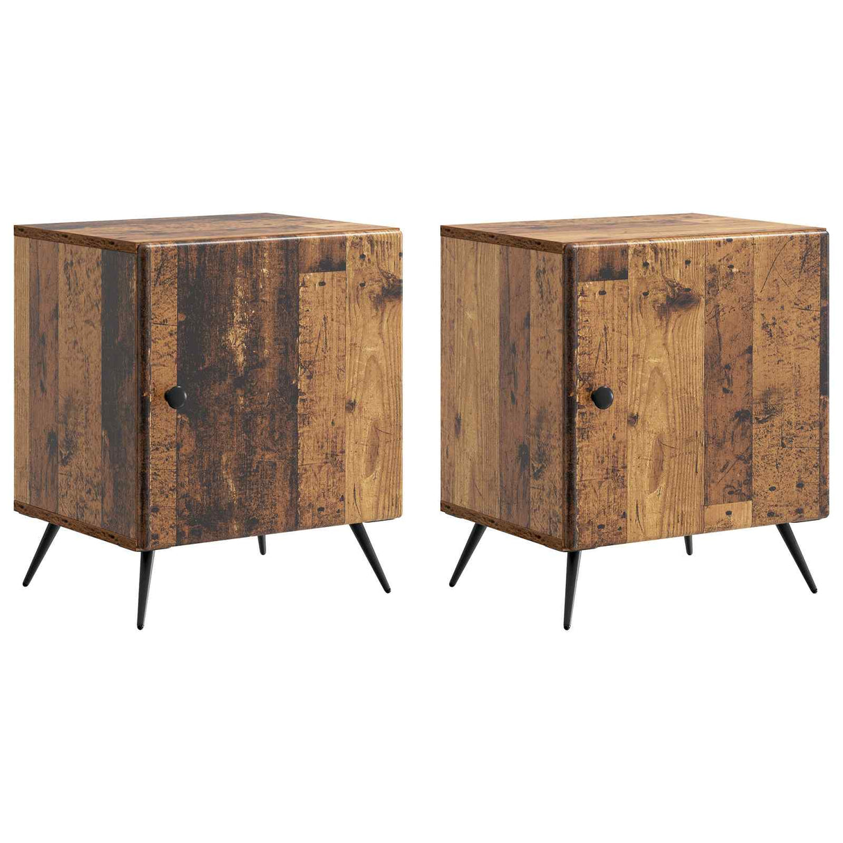 vidaXL Nachtkastje 2 pcs Wit 43 x 34,5 x 50 cm Bewerkt hout