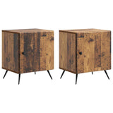 vidaXL Nachtkastje 2 pcs Wit 43 x 34,5 x 50 cm Bewerkt hout