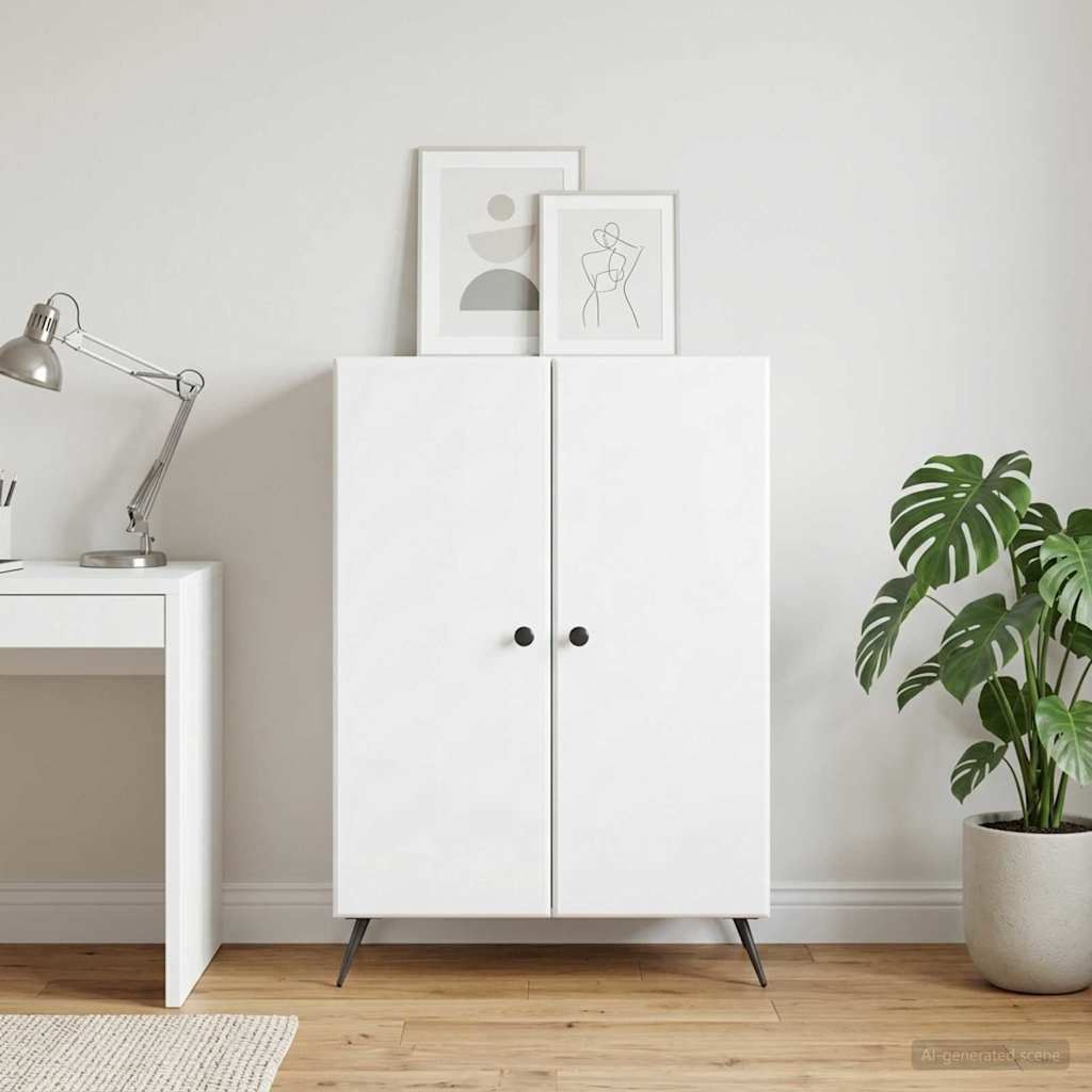 vidaXL Dressoir Wit 66 x 34,5 x 90 cm Bewerkt hout