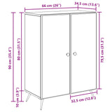 vidaXL Dressoir Wit 66 x 34,5 x 90 cm Bewerkt hout