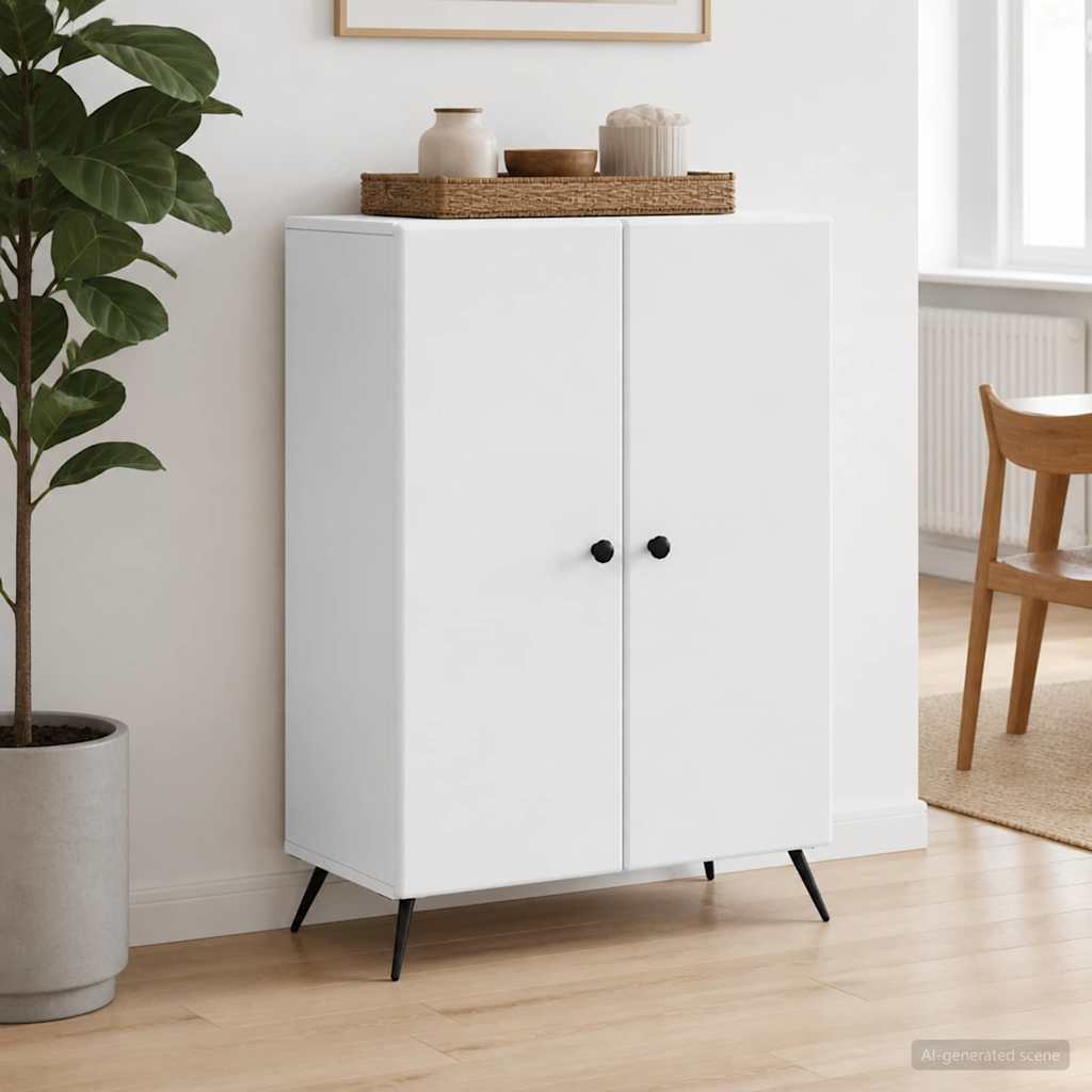 vidaXL Dressoir Wit 66 x 34,5 x 90 cm Bewerkt hout