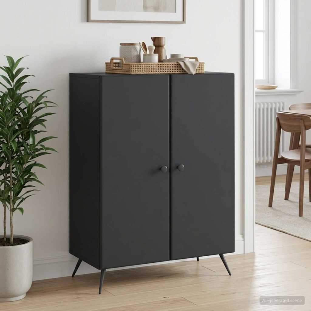 vidaXL Dressoir Wit 66 x 34,5 x 90 cm Bewerkt hout