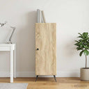 vidaXL Dressoir Wit 33 x 34,5 x 90 cm Bewerkt hout
