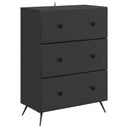 vidaXL Ladekast Zwart 66 x 34,5 x 90 cm Bewerkt hout