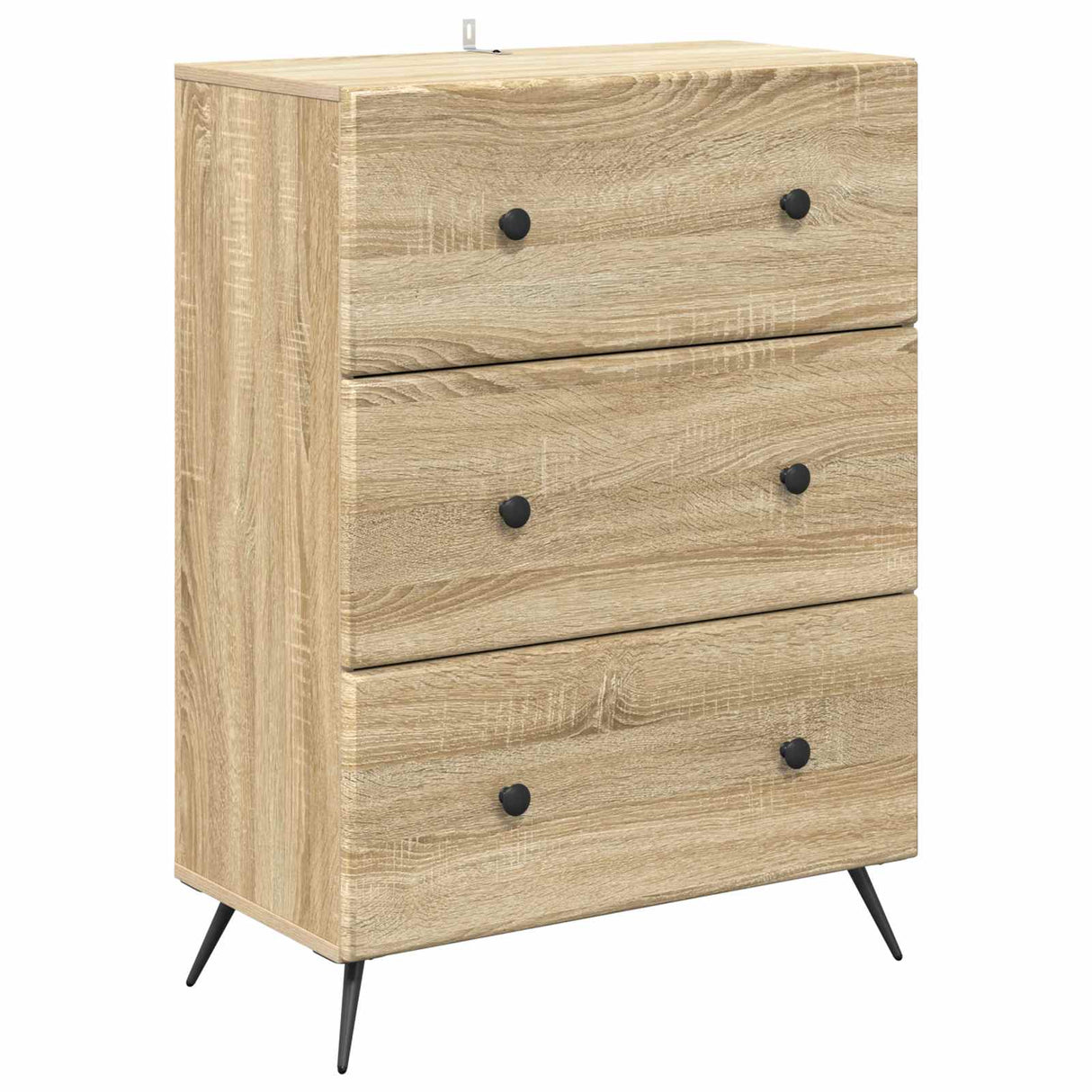 vidaXL Ladekast Zwart 66 x 34,5 x 90 cm Bewerkt hout