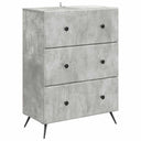 vidaXL Ladekast Zwart 66 x 34,5 x 90 cm Bewerkt hout