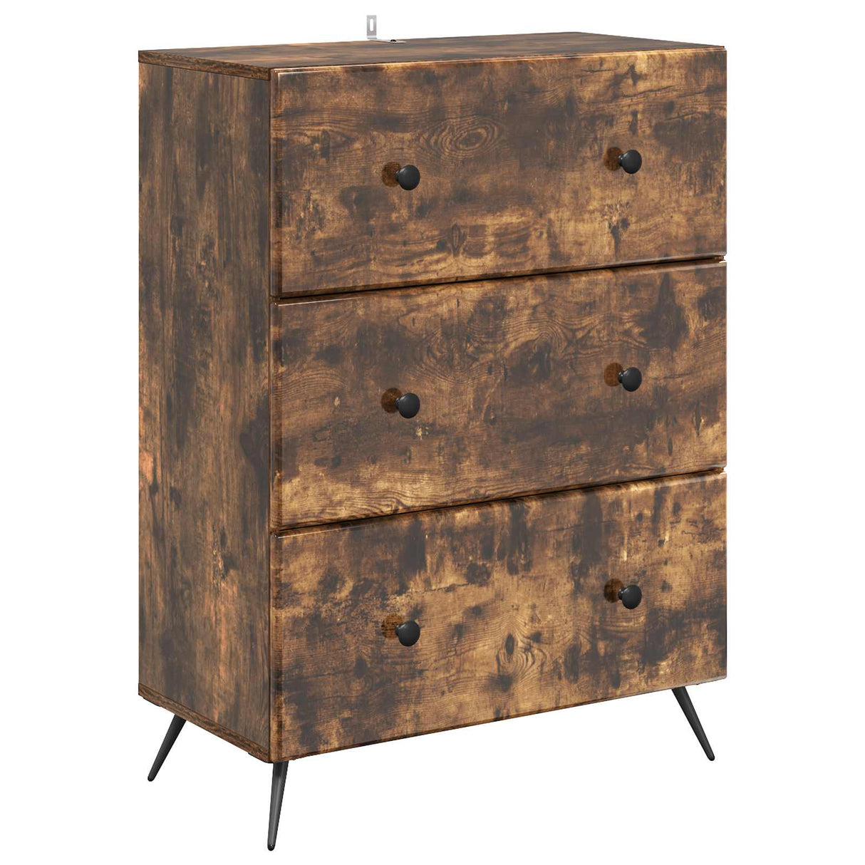 vidaXL Ladekast Zwart 66 x 34,5 x 90 cm Bewerkt hout