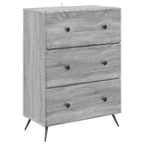 vidaXL Ladekast Zwart 66 x 34,5 x 90 cm Bewerkt hout