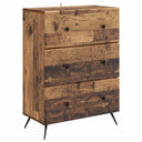 vidaXL Ladekast Zwart 66 x 34,5 x 90 cm Bewerkt hout