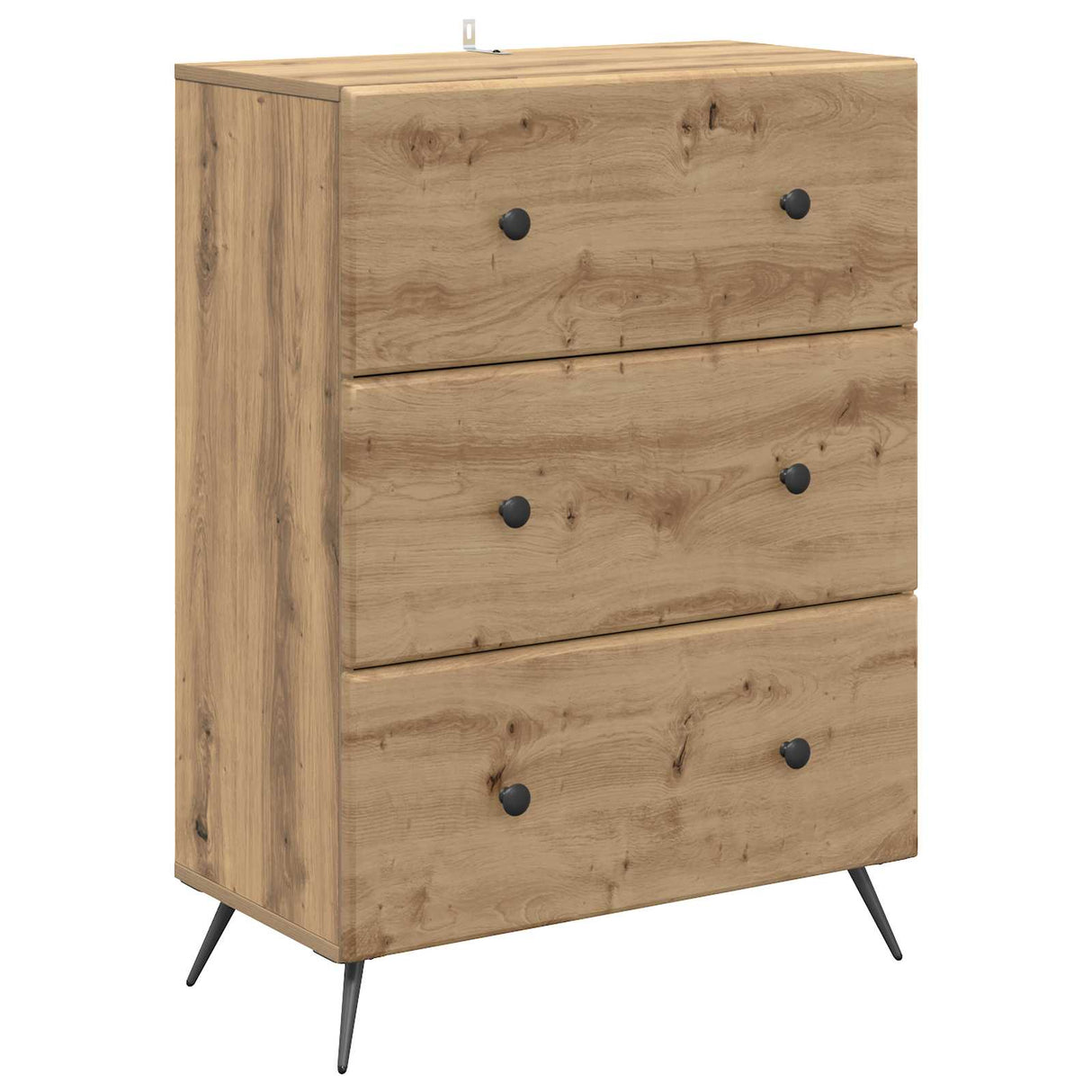 vidaXL Ladekast Zwart 66 x 34,5 x 90 cm Bewerkt hout