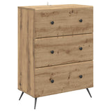 vidaXL Ladekast Zwart 66 x 34,5 x 90 cm Bewerkt hout