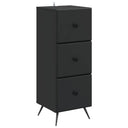 vidaXL Ladekast Zwart 33 x 34,5 x 90 cm Bewerkt hout
