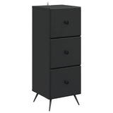 vidaXL Ladekast Zwart 33 x 34,5 x 90 cm Bewerkt hout