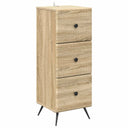 vidaXL Ladekast Zwart 33 x 34,5 x 90 cm Bewerkt hout