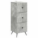 vidaXL Ladekast Zwart 33 x 34,5 x 90 cm Bewerkt hout