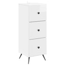 vidaXL Ladekast Zwart 33 x 34,5 x 90 cm Bewerkt hout