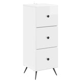 vidaXL Ladekast Zwart 33 x 34,5 x 90 cm Bewerkt hout