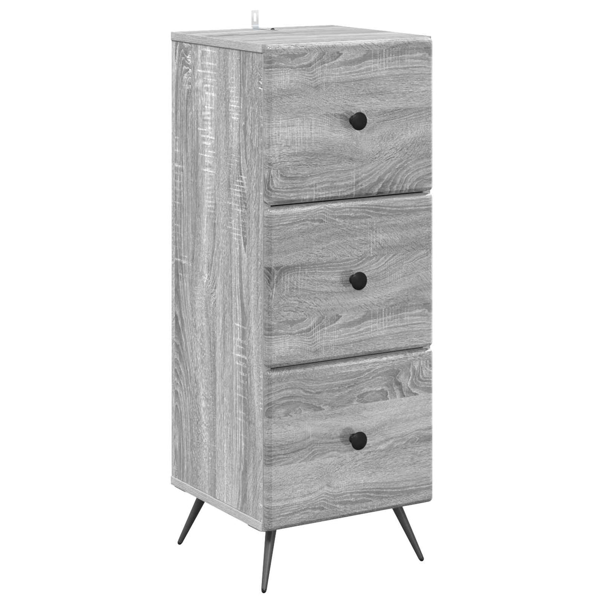 vidaXL Ladekast Zwart 33 x 34,5 x 90 cm Bewerkt hout