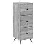 vidaXL Ladekast Zwart 33 x 34,5 x 90 cm Bewerkt hout