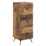 vidaXL Ladekast Zwart 33 x 34,5 x 90 cm Bewerkt hout