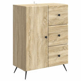 vidaXL Sideboard with drawer Black 66 x 34.5 x 90 cm Engineered wood