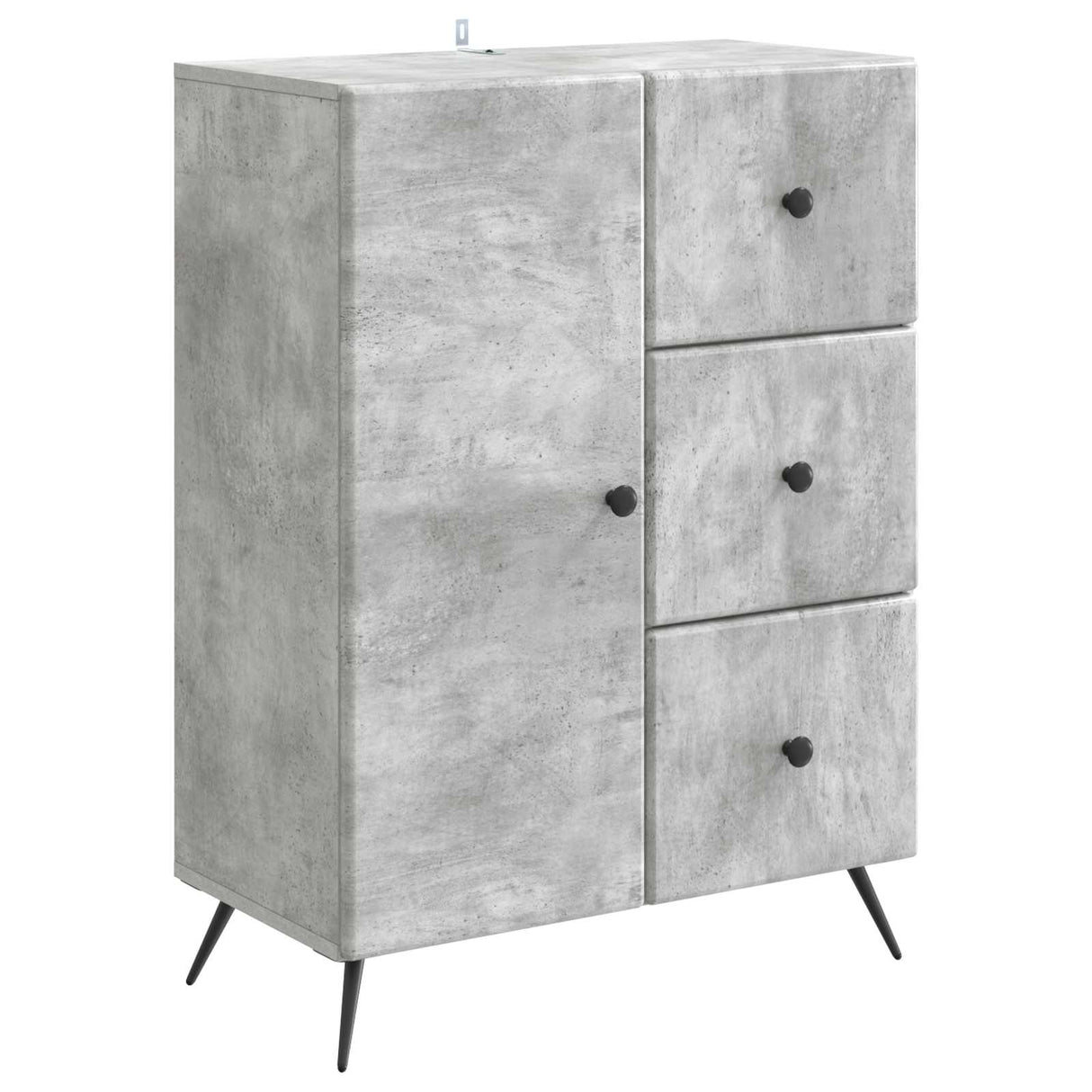vidaXL Sideboard with drawer Black 66 x 34.5 x 90 cm Engineered wood